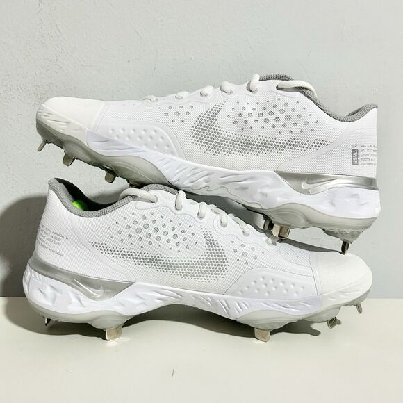 Nike Alpha Huarache Elite 3 Low “White Grey” Men’s Size 10 Baseball Cleats main image 8